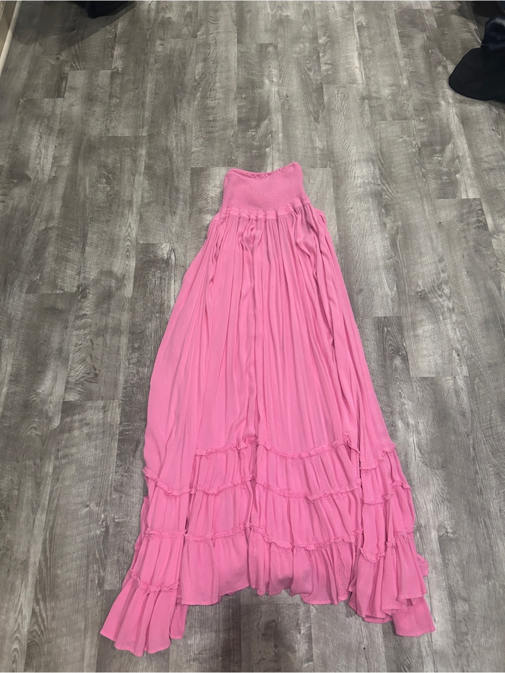 Free People Pink Tiered Maxi Dress